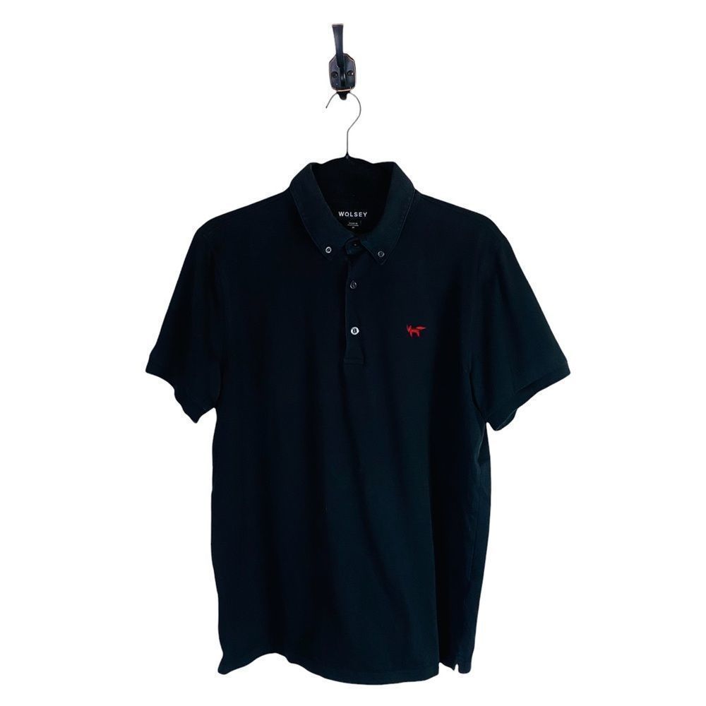 5 for $30 Wolsey Short Sleeve Polo Shirt Black & Red Men’s Size Medium Excellent